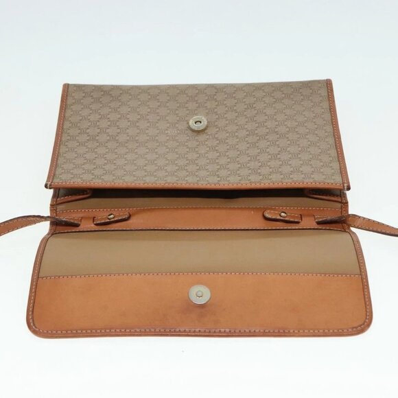 CELINE Macadam Canvas Shoulder Bag PVC Beige - Picture 9 of 16